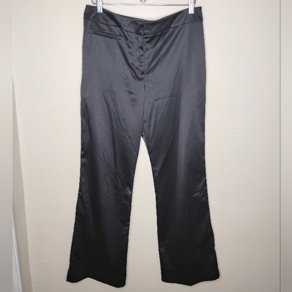 Y2K JS Collections Satin Wide Leg Pants Size 10 Elegant Cocktail Minimalist - Picture 2 of 7